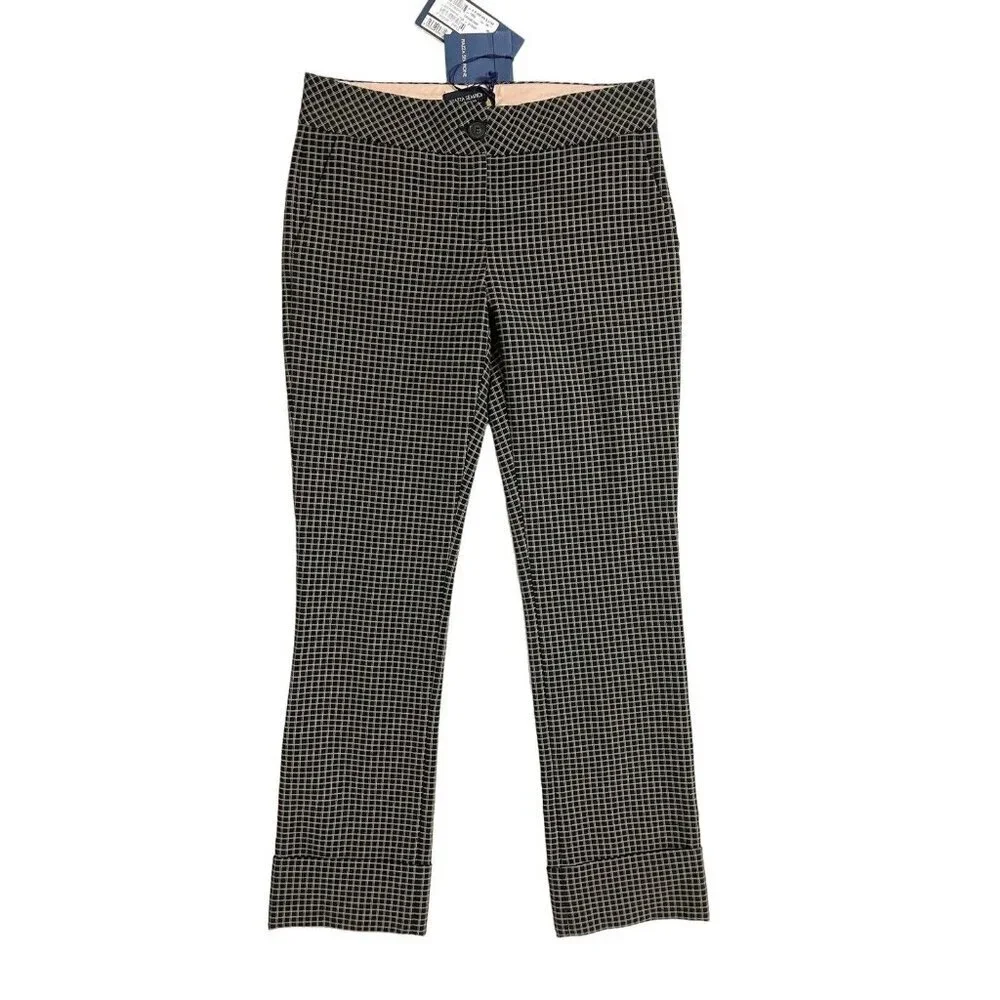 Piazza Sempione Scarlett Straight Leg Ankle Crop Pant Black SZ 38 IT NWT $495 - Picture 2 of 9